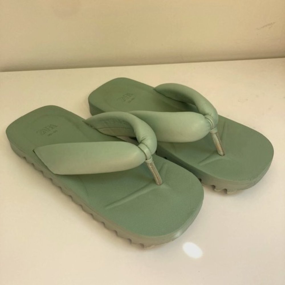 ZARA HOUSE SHOES IN JADE